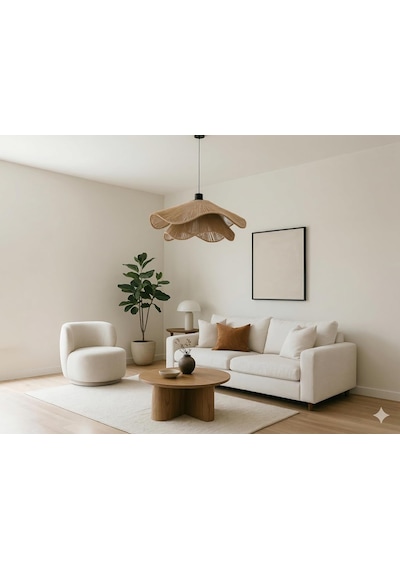 Afralyahome Tekli Sarkıt İskandinav Style Bohem Avize Ekru Diğer