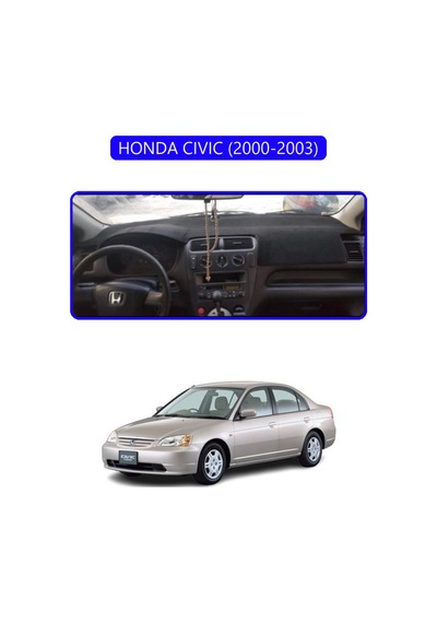 Honda Cıvıc 2000-2003torpido Koruma Halısı Mavi Kenar