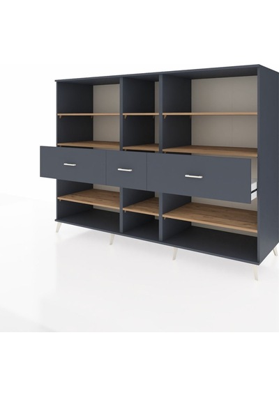 Kronos Dolap 9 Raflı 3 Çekmeceli 220x59x163 Antrasit-çam/antrasi Antrasit-çam/antrasit Kronos Dolap 9 Raflı 3 Çekmeceli 220x59x163 Antrasit-çam/antrasi Antrasit-çam/antrasit