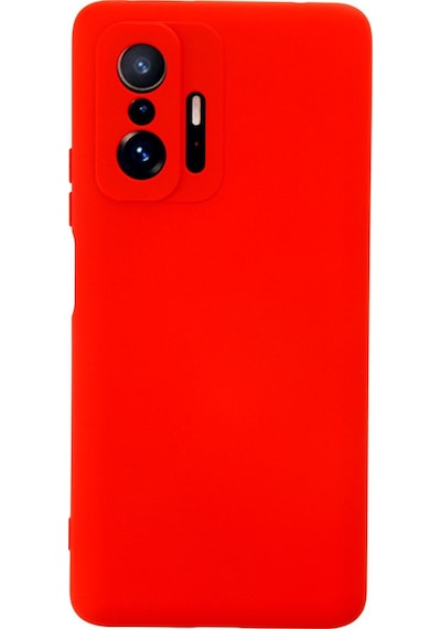 Xiaomi Mi 11t Pro Uyumlu Kılıf Nano İçi Kadife Silikon - Kırmızı