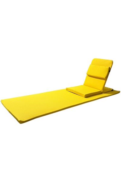 Backjack Meditasyon Sandalyesi Destekli Yer Minderi + 60x180 Kumaş Mat - Backjack 3xl Mat+backjack İkili Set Sarı