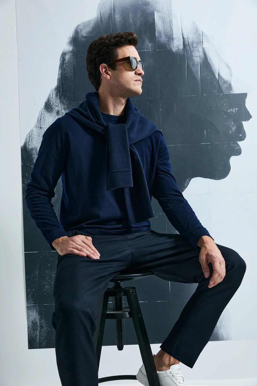 Lufian Maxıma Smart Erkek Chino Pantolon Slim Fit Lacivert Lacivert 112190331100200 Lacivert