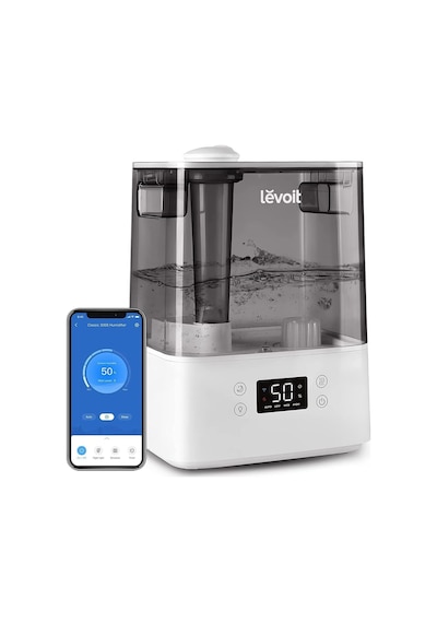 Levoit 6l Akıllı Hava Nemlendirici, Wi-fi Ve Alexa Kontrollü, Gri Hava Temizleme Cihazı