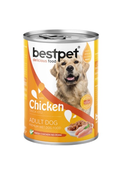 Bestpet Sos İçinde Parça Tavuk Etli Yetişkin Köpek Konservesi 400gr