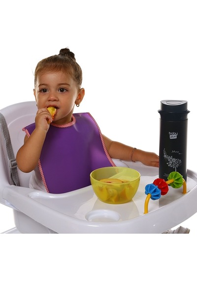Peva 2'li Bebek Mama Önlük Pembe - Mor