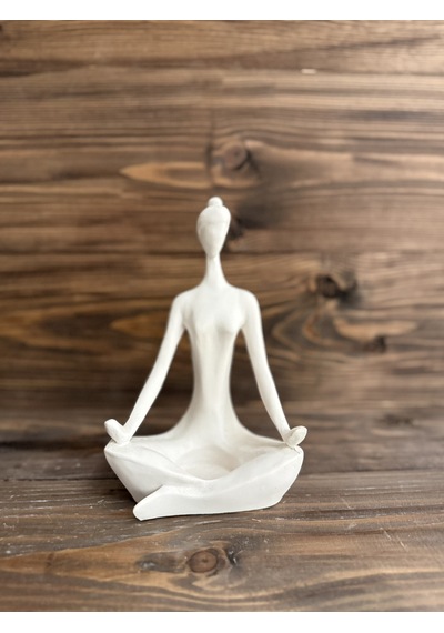Ham Polyester Lotus Yoga Kadın Figürü