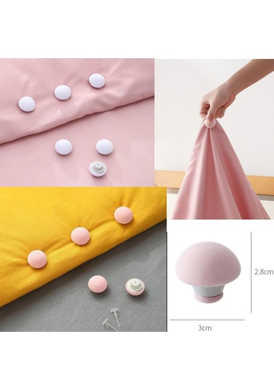 Mantar Model Yorgan Çarşaf Tutucu 4'lü Set Kayma Önleyici Klips Yorgan Kılıfı Ve Nevresim Sabitleyici Pratik Klips Seti Pembe Mantar Model Yorgan Çarşaf Tutucu 4'lü Set Kayma Önleyici Klips Yorgan Kılıfı Ve Nevresim Sabitleyici Pratik Klips Seti Pembe