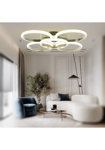 Tt304-4+1-fsr-beyazışık Tt Ayd. Fransızsarıkaplama 5 Li Led Avize Rosegold