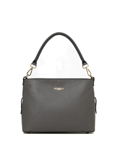 D27 Dark Grey Omuz Çantası Kadın Grazıa Piumelli Milano Bag Gri