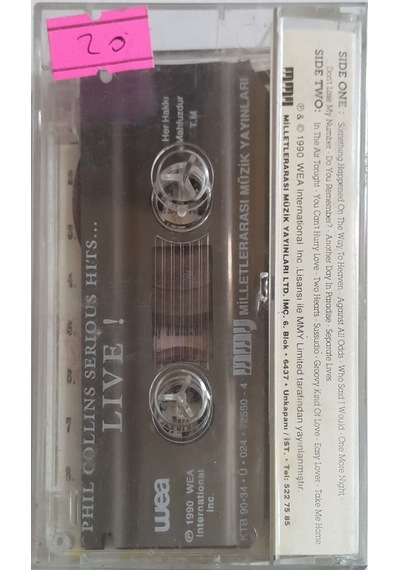 Plak Değildir Kaset Tir Phil Collins Serious Hits Live Kaset