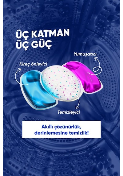 Ice Fresh Çamaşır Makinesi Deterjanı Hepsi Bir Arada Kapsülü 22 Yıkama Beyazlar Ve Renkliler Yerli Üretim 100 ML