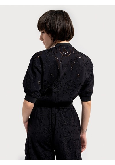 Oversize Kadın Bluz U.kol Siyah