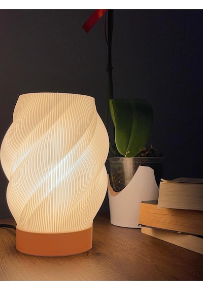 Modern Tasarımlı Şık Abajur Dekoratif Masa Lambası Yatak Odası, Salon Ve Ofis Aydınlatma Beyaz