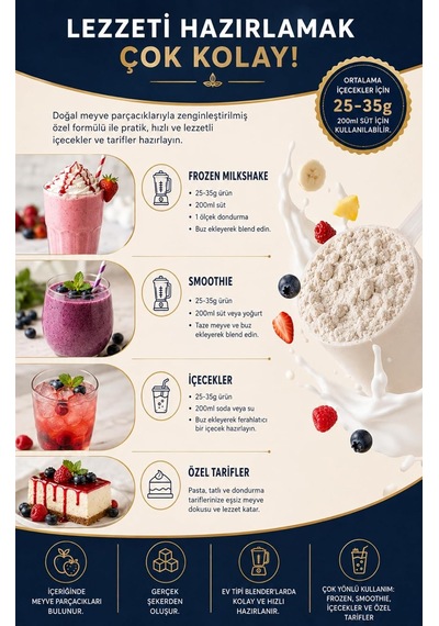 Karamel Milkshake Ve Smoothie İçecek Tozu 1000 Gr Yoğun Karamel Aroması, Pratik Hazır Karışım Diğer