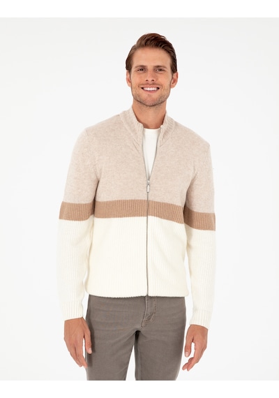 Pierre Cardin Erkek Ekru Hırka Triko 50296434-vr019 Ekru