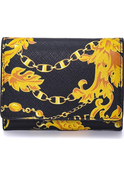 Versace Jeans Couture 75Ya5Pb7 Erkek Cüzdan Black-Gold Siyah - Altın