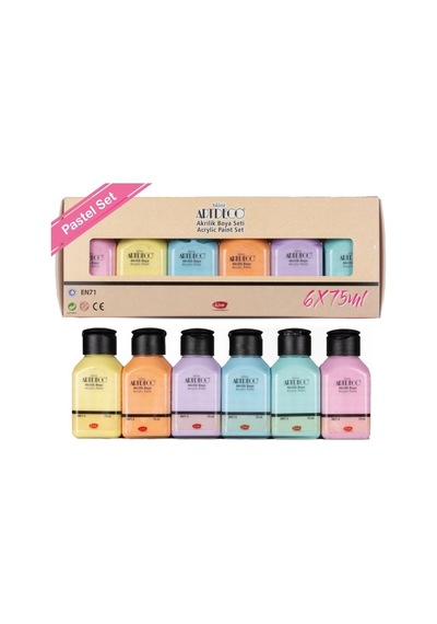 Artdeco Akrilik Boya 6x75ml Pastel Renkler Lv-y-070i-as2 Çok Renkli