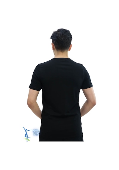 Sermoda Erkek Slim Fit V Yaka Tişört - Dar Kesim Basic Günlük T-shirt Siyah