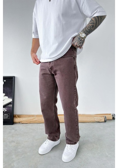 Kahverengi Soft Degrade Baggy Pantolon