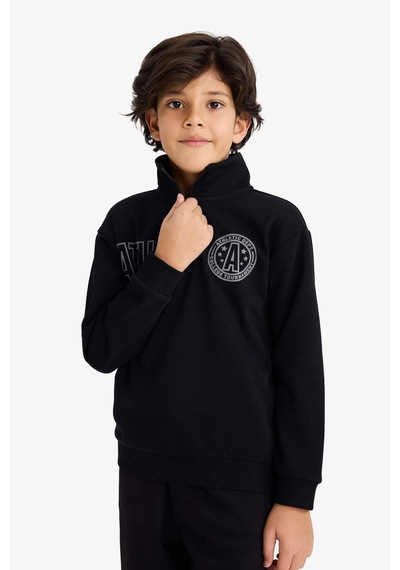 Defacto Erkek Çocuk Yarım Fermuarlı Dik Yaka Sırt Baskılı Sweatshirt G8370a825cwbk81 Siyah-bk81 Defacto Erkek Çocuk Yarım Fermuarlı Dik Yaka Sırt Baskılı Sweatshirt G8370a825cwbk81 Siyah-bk81