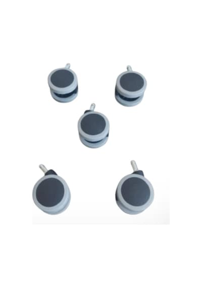 Mobilya Tekerlekleri, Silikon Teker, Çap 65 Mm,pim Çapı 11 Mm Dir.5 Adet Set, Döner Tekerlek, S Siyah