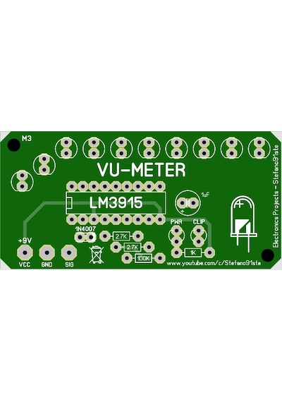 Clıp Göstergeli Vu-Metre - 10 Led Vu-Meter Devresi Lm3915