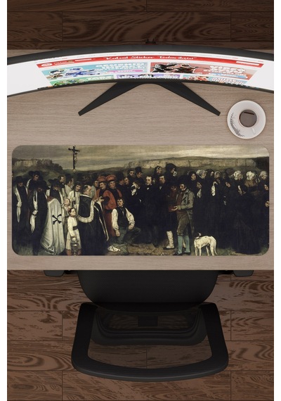 Ornans Ta Cenaze Tablo Courbet V4 70x30 Xl Gaming Kauçuk Kaymaz Taban Mouse Pad Fare Altlığı