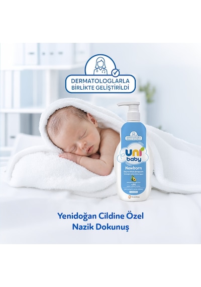 Uni Baby Newborn Yenidoğan Saç ve Vücut Şampuanı 500 Ml 3'lü