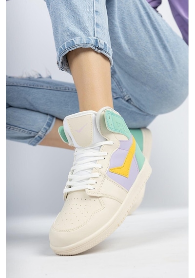 Kocamanlar 8070 Boğazlı Unisex Spor Ayakkabı Bej