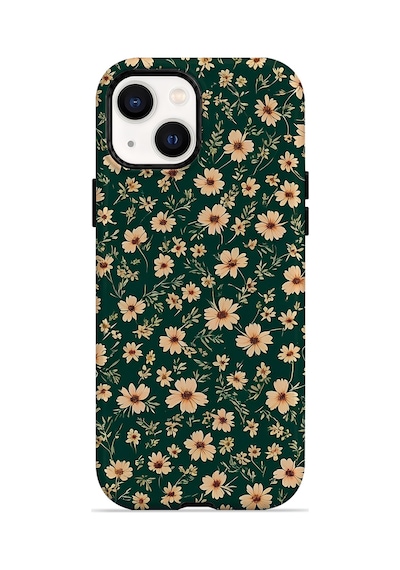 Velvoria Valestra Yeşil Papatya Apple iPhone Uyumlu 15 Darbe Korumalı Kılıf Valestra Select - Yeşil Papatya