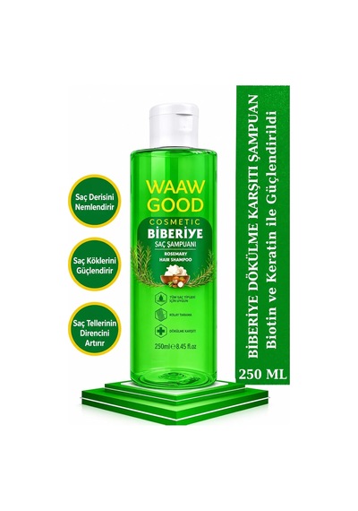 Doğal Biberiye Şampuanı, Dökülme Karşıtı, Biotin, Keratin Ve Kolajen İle Güçlendirici Etki, 250 Ml