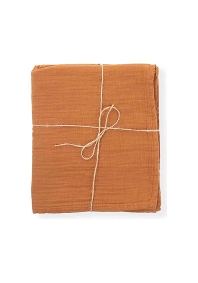 Müslin Bebek Çarşafı Yıkanmıştır 120x150cm +/ - 2 Cm Kahve