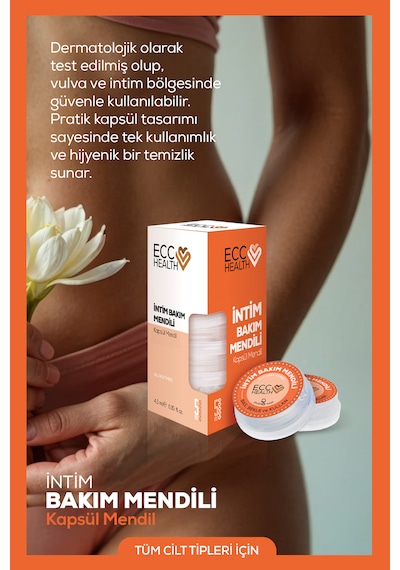 İntim Bakım Mendili 5 Li Genital Bölge Temizleme Ve Ferahlık Mendili Ph Dengeli, Aloe Vera & Bisabolol İçerikli
