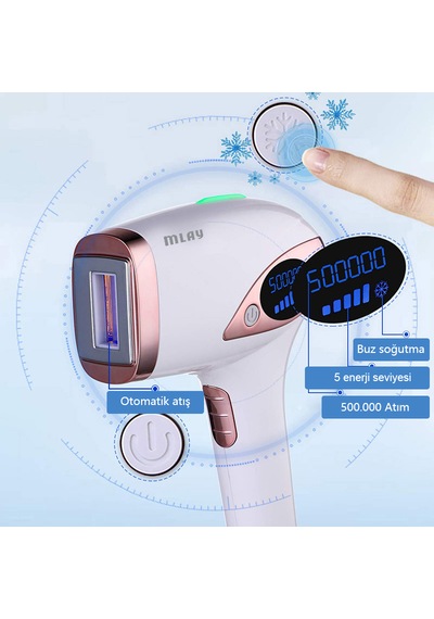 Mlay T4 Pembe Ipl Lazer Epilasyon Cihazı