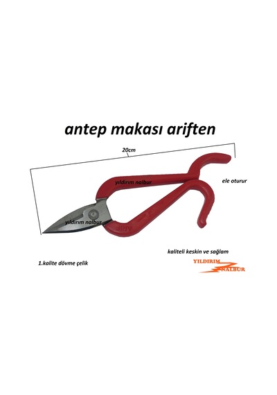 Antep Makası Kuyumcu Makası Teneke Makası Hobi Makas Kırmızı