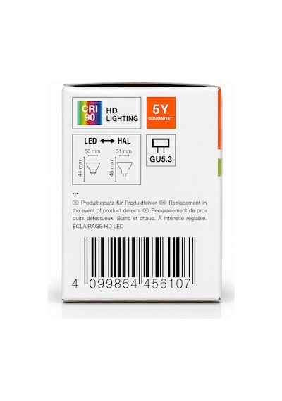 1 Adet Ledvance 12v Ac/dc 6.1w 50w 3000k Sarı Işık Dim Edilebilir Gu5.3 Duylu Led Çanak Ampul