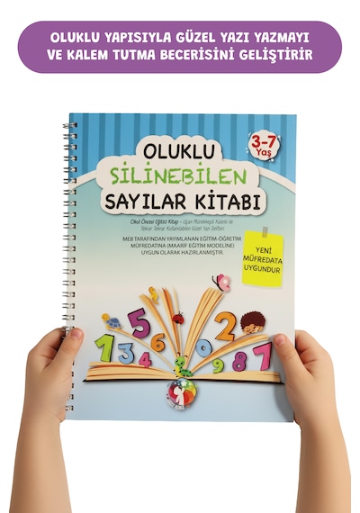 Oluklu Silinebilen Yazı Kitabı Seti Alfabe + Sayılar Sihirli Kalemli Kabartmalı Yaz-sil 3 6 Yaş