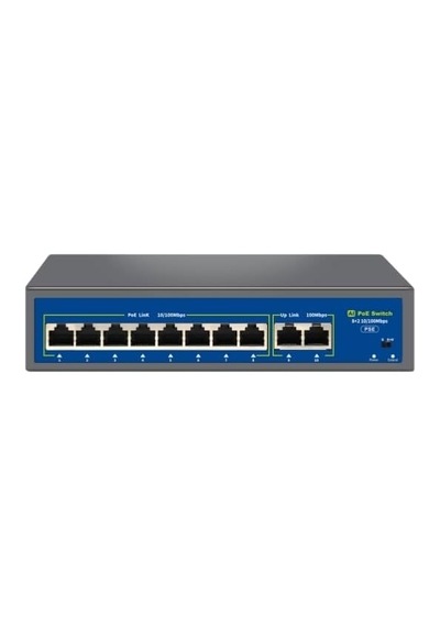 Nova 8+2 Port Poe Switch 10/100