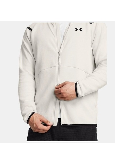 Under Armour Ua Unstoppable Flc Fz Hd Erkek Fermuarlı Sweatshirt 1389352-110 Beyaz