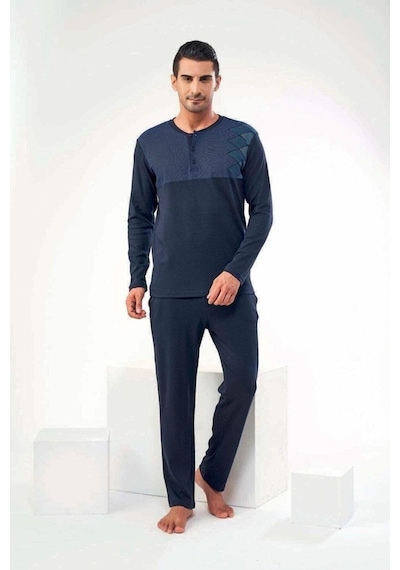 Pjs 22601 Erkek Uzun Kol Pijama Takımı