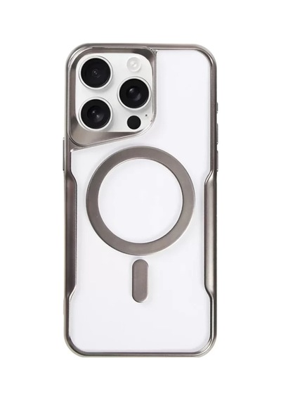 Newface Apple İphone 14 Pro Max Kılıf Boyi Magsafe Silikon Kapak - Titan Gri