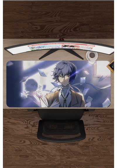Bungou Stray Dogs Anime V2 - 90x40 Xxl Gaming Kauçuk Kaymaz Taban Mouse Pad Fare Altlığı