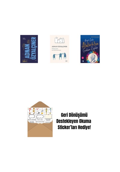 Adnan Özyalçıner - Toplu Öyküler Ciltli + Yüzleşmeler + Büyük Önder Atatürk Ten Çocuklara Öyküler + Okuma Sticker'ları
