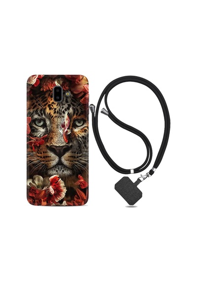 Samsung Uyumlu Galaxy J4 Plus Kılıf Ipli Askılı Flowers Baby Tiger 1336