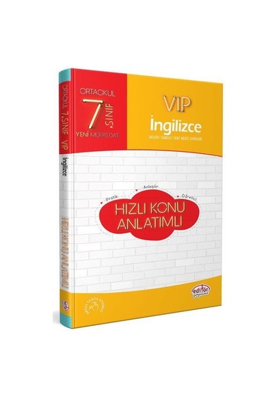 7.Sınıf Ingilizce Vip Hızlı Konu Anlatım - Editör Yayınevi