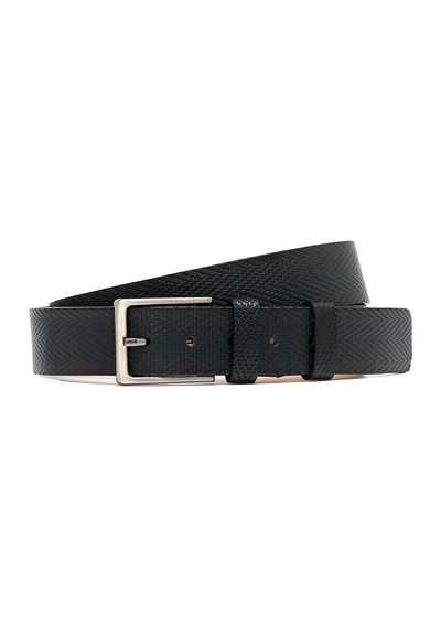 Black Erkek Gr-040-138 Grande Klasik Kemer Genişlik 4 Cm Siyah
