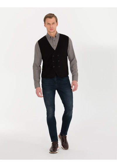 Pierre Cardin Erkek Siyah Triko Yelek 50263176-vr046 Siyah