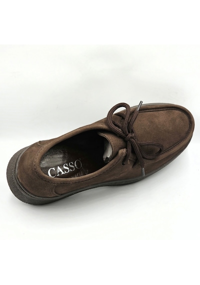 Casso 9791 Kahve Nubuk Hakiki Deri Termolıght Taban Kadın Loafer Ayakkabı