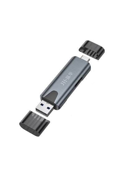 Usb 2.0 Type-c Otg Sd Tf Microsd Kart Okuyucu, Çift Girişli Hafıza Kart Adaptörü, Telefon Tablet Laptop Bilgisayar Uyumlu, Alüminyum Gövde, Koruyucu Kapak N458