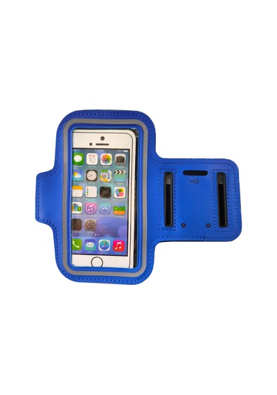 Kol Bandı Cep Telefonu İçin 12.5cm X 6cm Ölçülerinde Taşıma Kılıfı Mavi